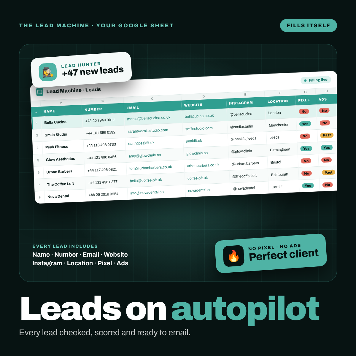 The Full Lead Machine — Leads on autopilot